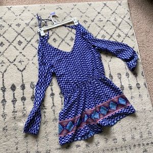 Royal blue Long sleeve romper